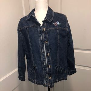 Gorgeous Disney Denim Coat with Mickey and Minnie